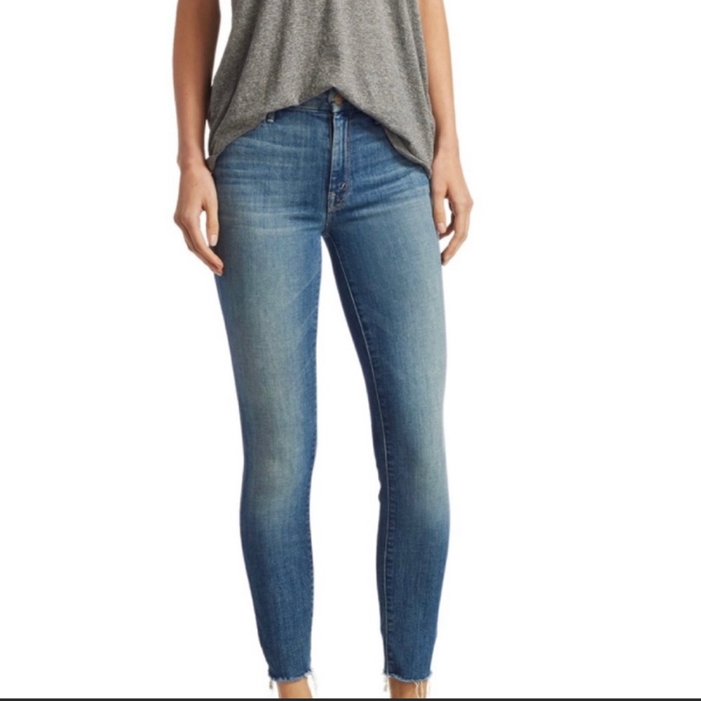 MOTHER High Waisted Looked Ankle Fray 24